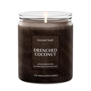 Drenched Coconut Odor Eliminating 7oz Single Wick Candle